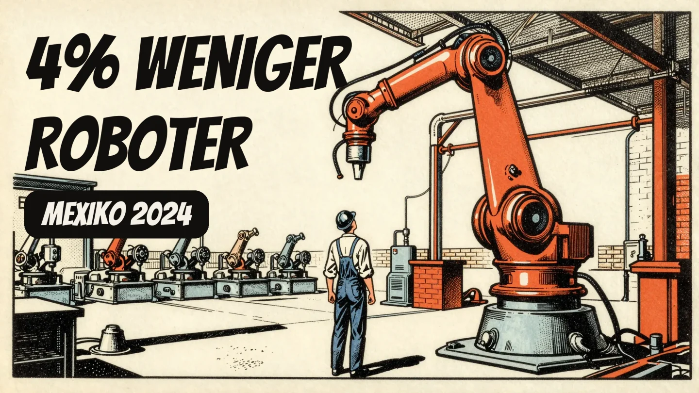 Mexiko installierte 2024 vier Prozent weniger Industrieroboter. Diese Lücke ist die Chance.