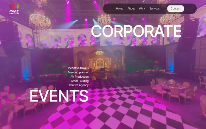 Beat Meetings home page, built by Sell with Marketing